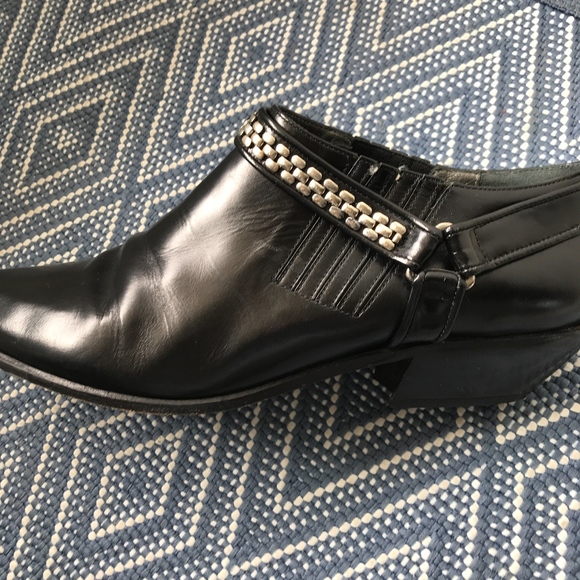 Vintage (80's) Black Biker Ankle Boot 8.5 - Picture 6 of 8